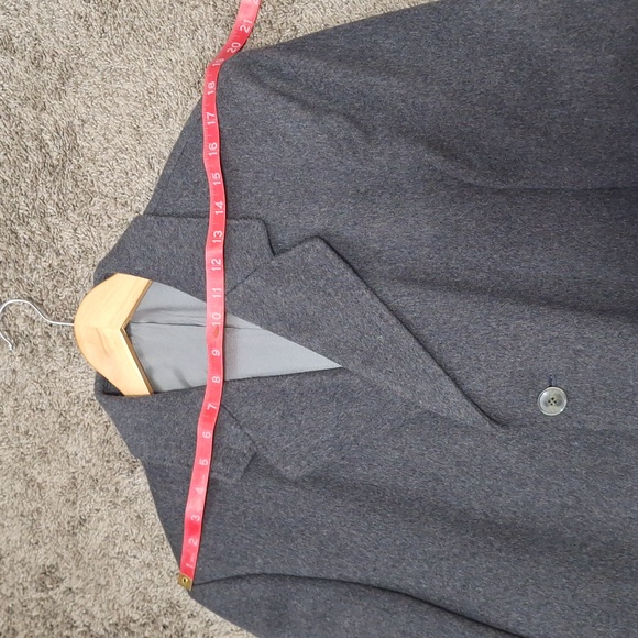 Adam Spencer wool/cashmere blend single-breasted lined overcoat - 44"/XL - gray - Picture 11 of 11